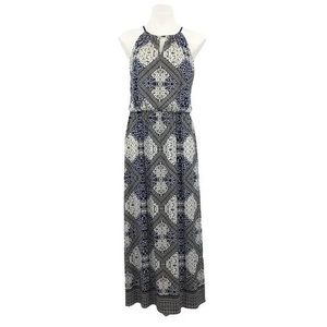 Navy Maxi Dress, London Times, Size 12, Halter Neck